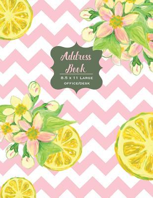Full Download Large Address Book - Office/Desk 8.5 X 11: Vintage Cover - Pink Lemonade -  file in PDF