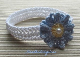 Download Knitting Pattern Baby Headband with a Crochet Flower - Yelena Chen | PDF