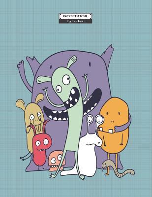 Download Notebook: Crazy Monster on Green Cover and Lined Pages, Extra Large (8.5 X 11) Inches, 110 Pages, White Paper - C Cher | PDF
