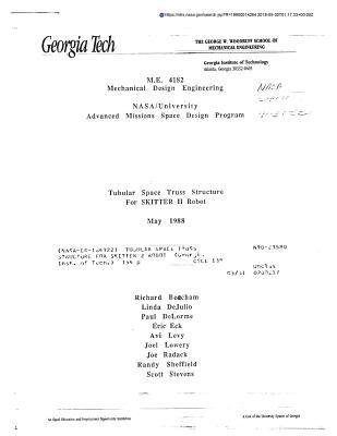 Full Download Tubular Space Truss Structure for Skitter 2 Robot - National Aeronautics and Space Administration file in PDF