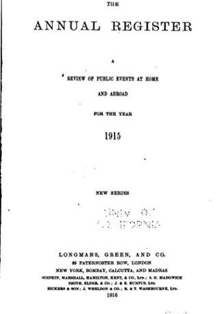 Full Download The Annual Register - A Review of Public Events at Home and Abroad (1915) - Annual register | PDF