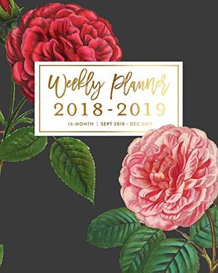 Read Weekly Planner 2018 - 2019, 16 Month: Pink & Red Vintage Peony Botanicals Agenda Book, September 2018 - December 2019 -  file in ePub