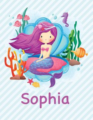 Full Download Sophia: Mermaid Notebook for Girls 8.5x11 Wide Ruled Blank Lined Journal Personalized Diary Gift -  file in ePub