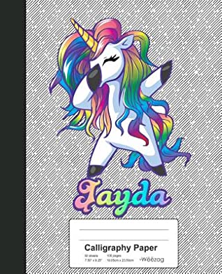 Read Online Calligraphy Paper: JAYDA Unicorn Rainbow Notebook -  | PDF