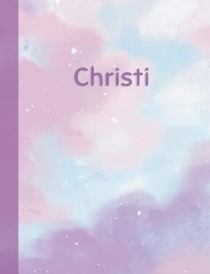 Read Online Christi: Personalized Composition Notebook - College Ruled (Lined) Exercise Book for School Notes, Assignments, Homework, Essay Writing. Pink Blue Purple Cover Art - Cloud Marble with Name -  file in ePub
